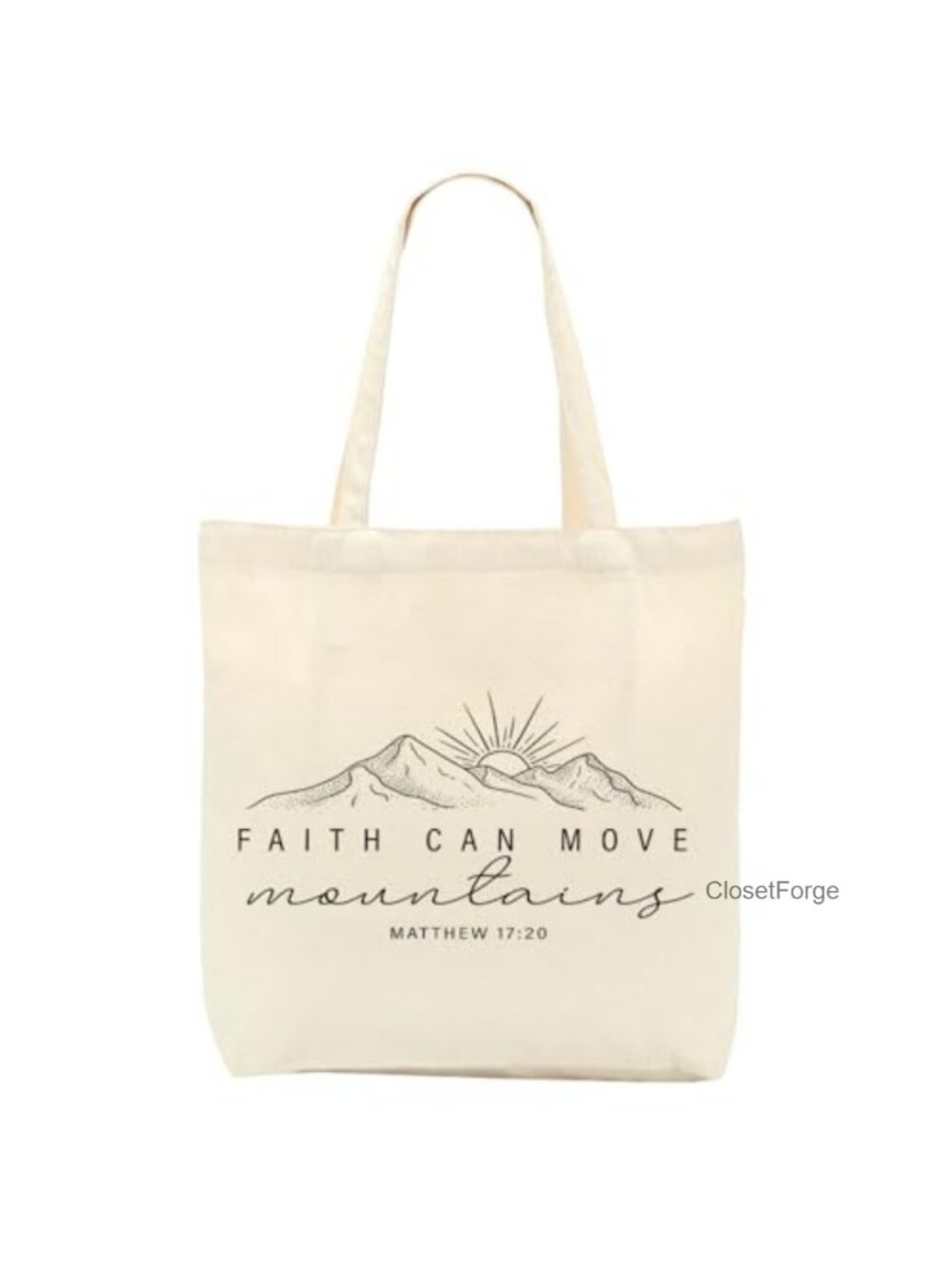 Christian Faith Canvas Tote Bag Women Large Waterproof Religious Gift Shoulder